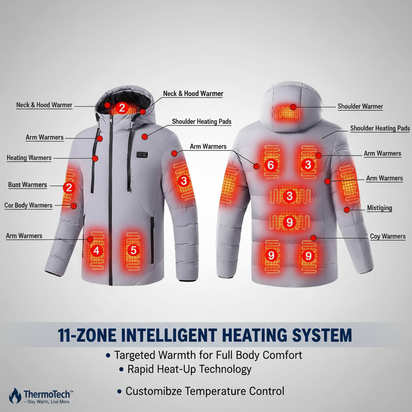 Heated Jacket for Men 11 Areas Heated Jacket for Women Electric Heating Vest Usb Heated Jacket Body Warmer Heated down Jacket
